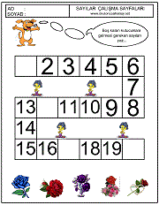 okul öncesi çocuklar için okul öncesi sayılar örüntü çalışmaları